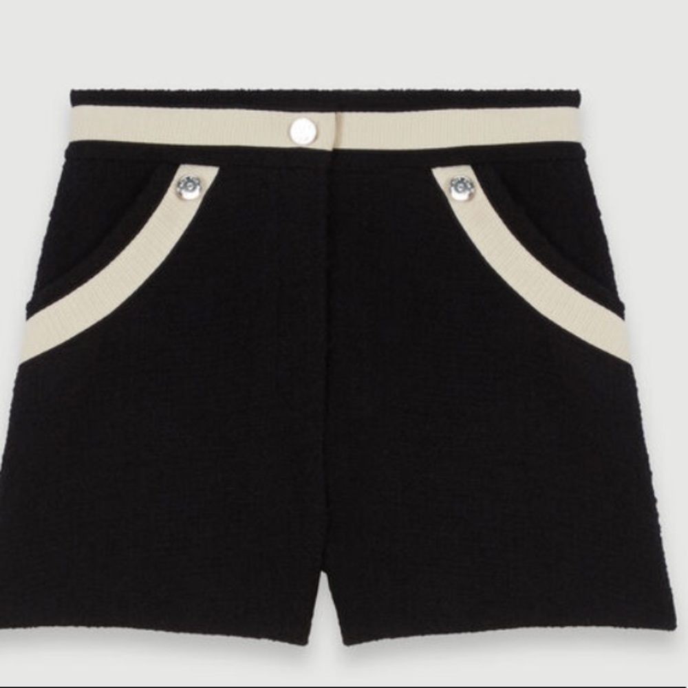 Maje Wool Shorts With Tags - Size 36